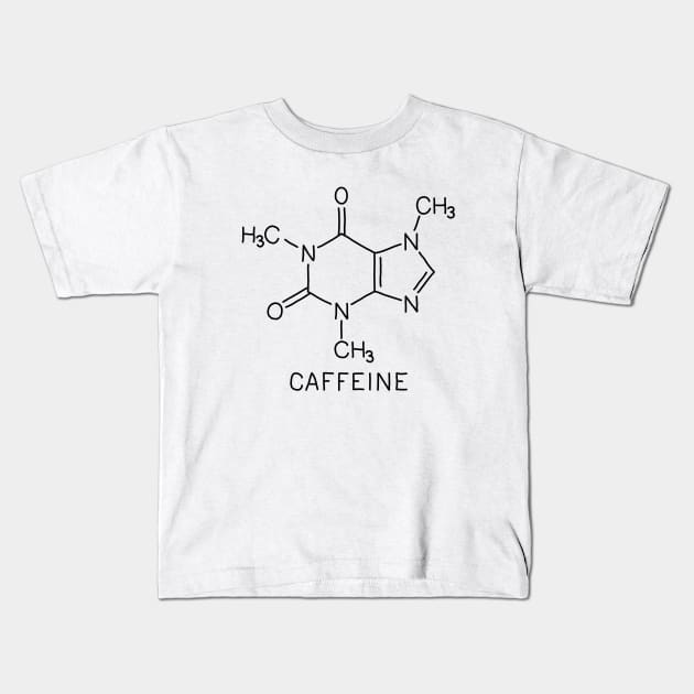 Caffeine molecule Kids T-Shirt by valentinahramov